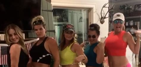 Patrick Mahomes Mom Prances Around In Her Bikini With Friends While In Quarantine Video Pics