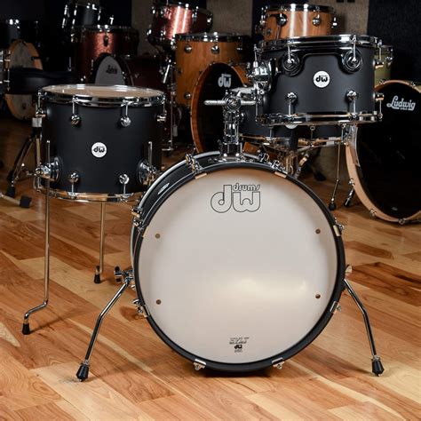 Dw Design 1214205x14 4pc Frequent Flyer Drum Kit Satin Black