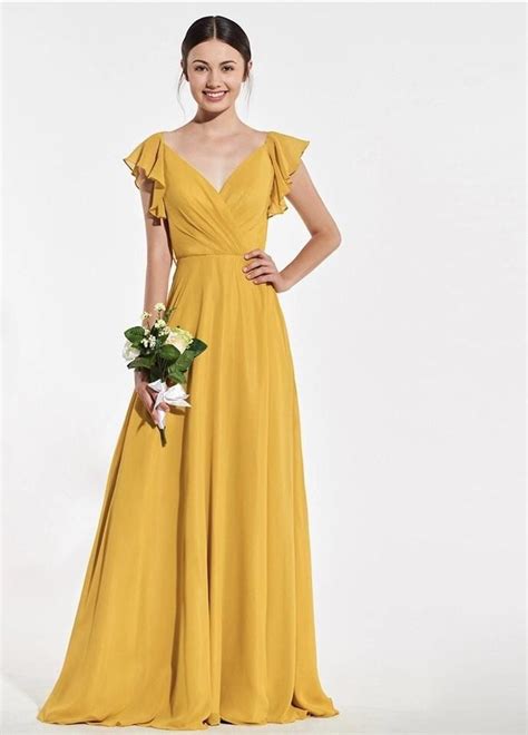 Mustard Yellow Bridesmaid Dress Wrap Dress Bridesmaid Bridesmaid