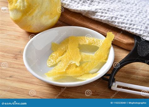 Fresh Lemon Peel Stock Photo Image Of Garnish Flavoring 110223048