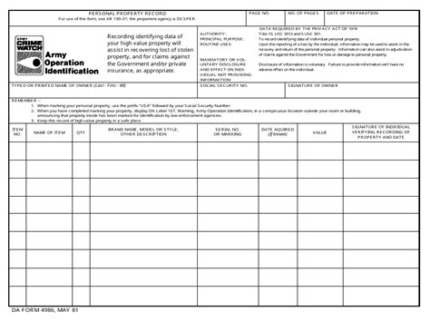 Da Form 4986 Fill Out Sign Online And Download Printable Pdf