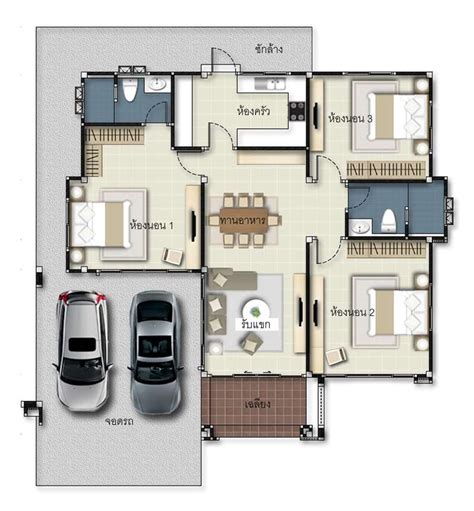 3 Bedroom Bungalow Floor Plan With Dimensions