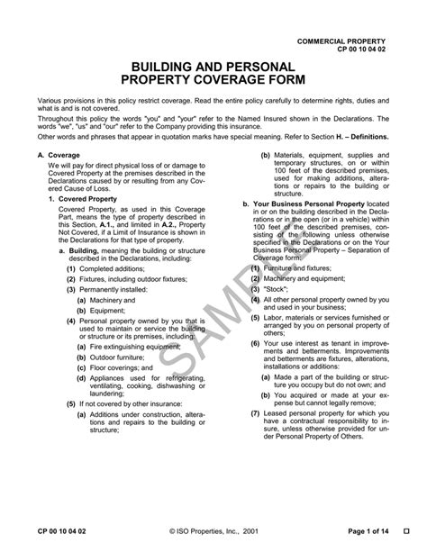 Check spelling or type a new query. Cp 00 10 - Property Insurance Coverage Law Blog