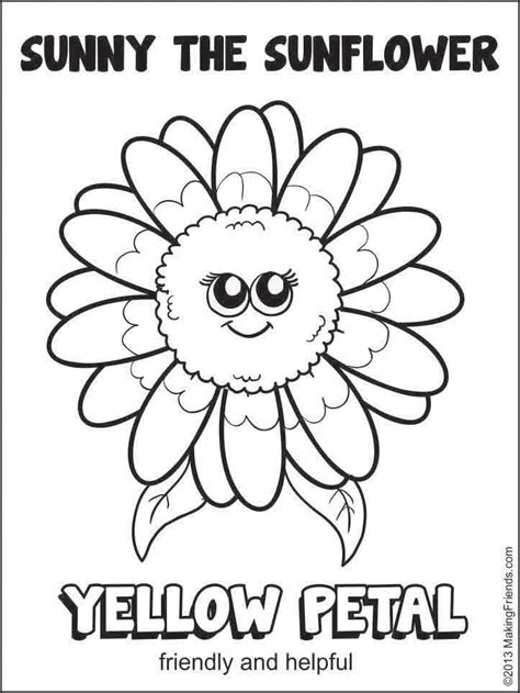 Girl Scout Daisy Flower Coloring Page