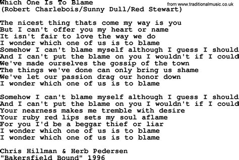 Which One Is To Blame By The Byrds Lyrics With Pdf