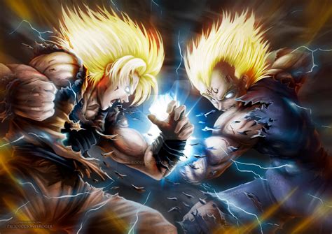 Goku vs Vegeta by RogerGoldstain on DeviantArt