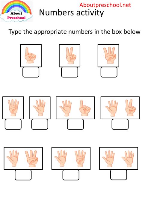 Numbers activity – About Preschool