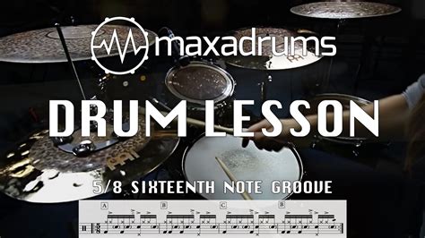 Drum Lesson 58 Sixteenth Note Groove Drum Lessons Lesson Drums