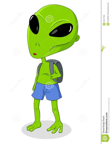 Alien Goes To School Stock Vector Illustration Of Cool 21677780