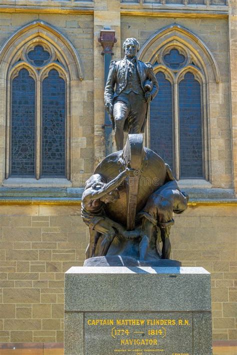 Statue Of Captain Matthew Flinders In Melbourne Australia Stock Photo