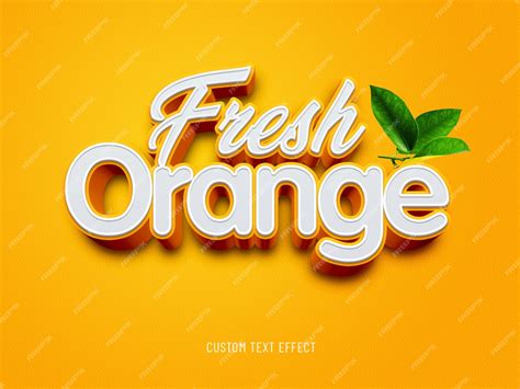 Premium PSD | Orange fresh custom text effect