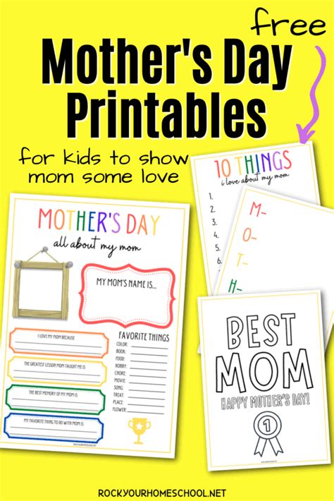 Free Mothers Day Printables For Fun Activities For Kids