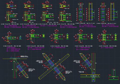 Structural Steel Connections Free Cad Block Symbols And Cad Drawing
