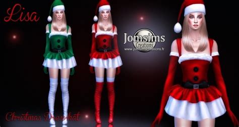 Lisa Christmas Dress And Hat At Jomsims Creations Sims 4 Updates
