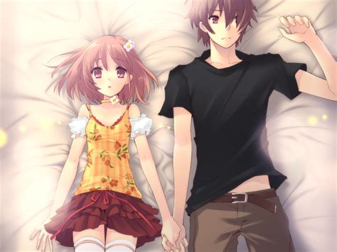 Anime Couple Holding Hands Wallpaper