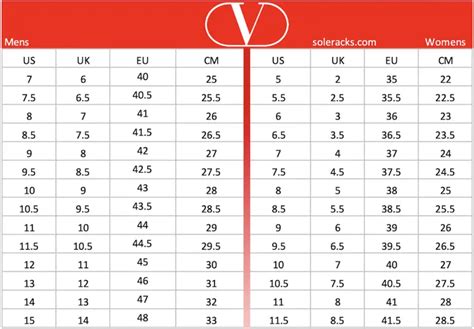 Valentino Shoes Size Chart Soleracks