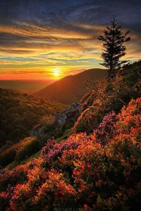 Autumn Mountain Sunrise Beautiful Sights Pinterest