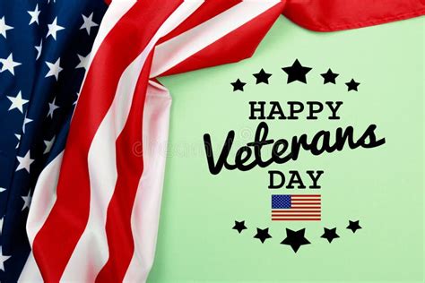 Happy Veterans Day With American Flag Stock Image Image Of Background