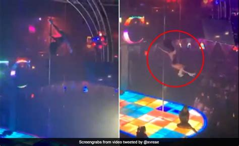 Stripper Falls From 15 Foot Pole Continues Dancing In Viral Video