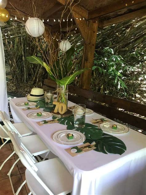 Leaf Green Party Birthday Party Ideas Photo 13 Of 13 Green Party Birthday Table 70th
