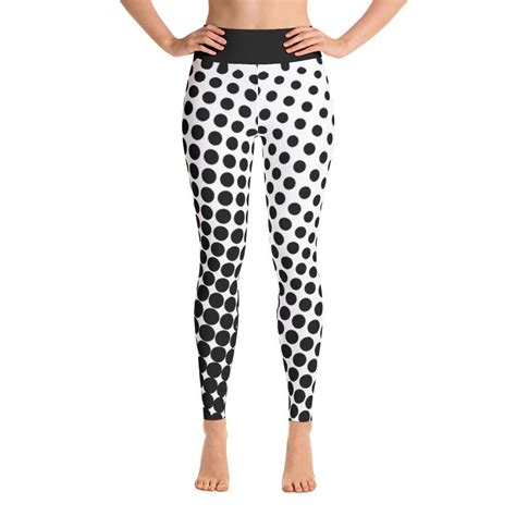 Abstract Dots Yoga Pants Leggings Printed Yoga Pants Dots Fabric