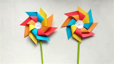 Paper Windmill For Kids Paper Crafts Paper Windmill Paper Windmill