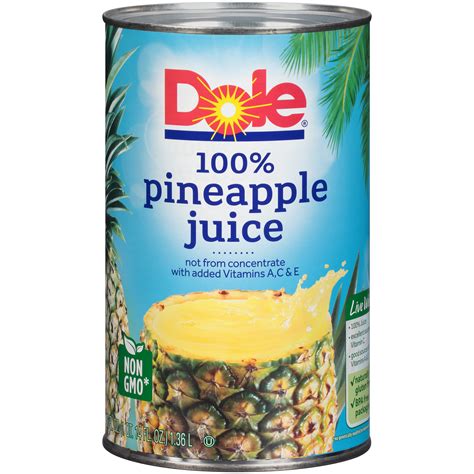 Dole® 100 Pineapple Juice 46 Fl Oz Can La Comprita