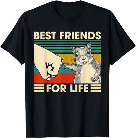 Retro Vintage Squirrel Best Friend For Life Fist Bump T Shirt Buy T