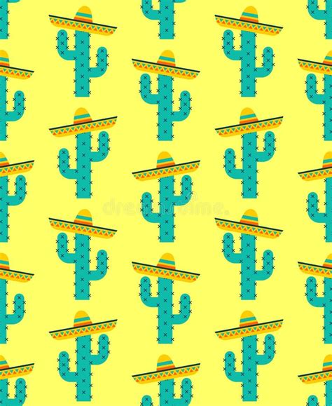 Mexican Cactus Sombrero Stock Illustrations 6895 Mexican Cactus