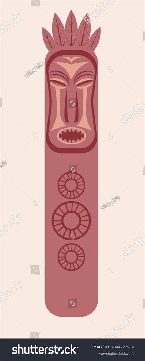 Indian Totem Isolated Flat Vector Stock Stock Vector Royalty Free 2094227539