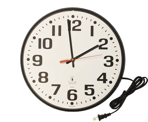 Corded Electric Commercialresidential Wall Clock 1275 Black