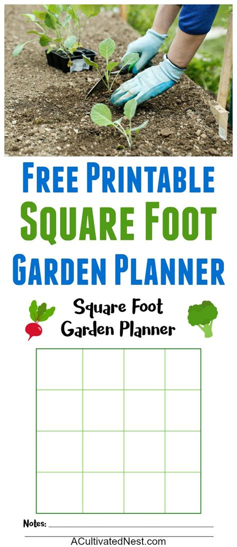 Free Square Foot Garden Planner Printable A Cultivated Nest Square