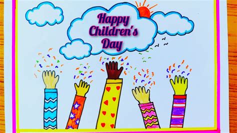 Easy Childrens Day Drawingchildrens Day Poster Drawingchildrens