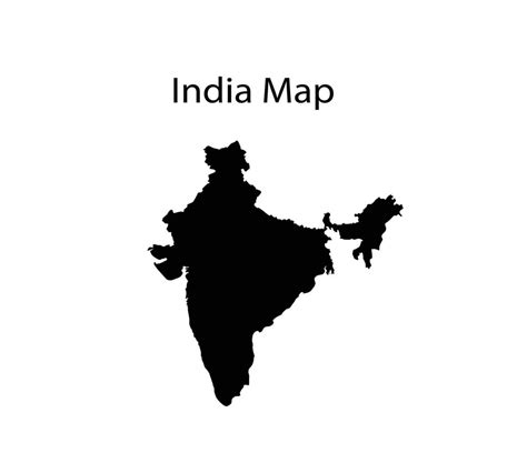 India Map Silhouette Vector Illustration 15938556 Vector Art At Vecteezy