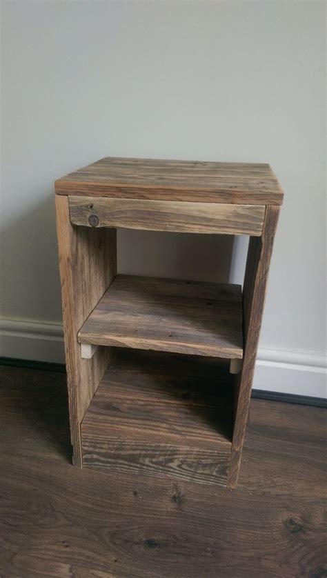 Rustic Pallet Wood Bedside Table By Projectup On Etsy With Images