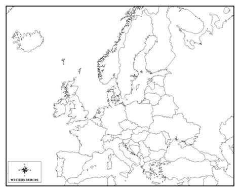 Blank Map Of Europe Quiz