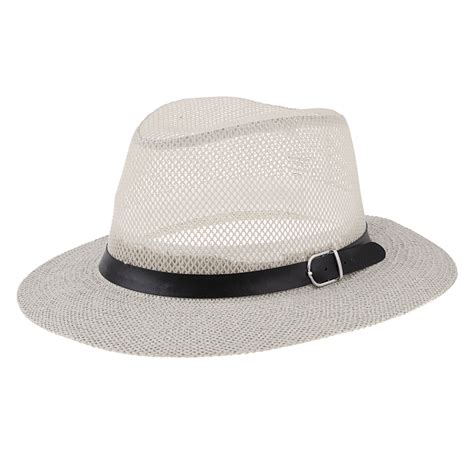 Mens Ladies Fedora Crushable Linen Panama Style Sun Hat Summer Hat 2
