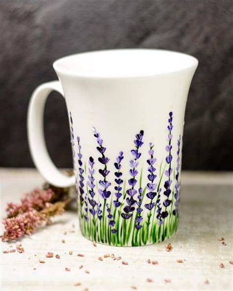 Lavender Coffee Mug Floral Ceramic Cup Personalized Christmas T For