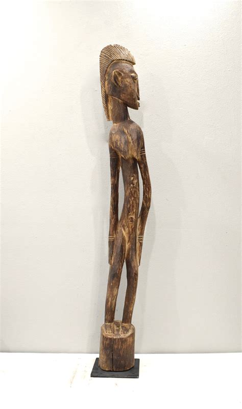African Dogon Male Wood Bent Statue Mali Etsy In 2021 African Art