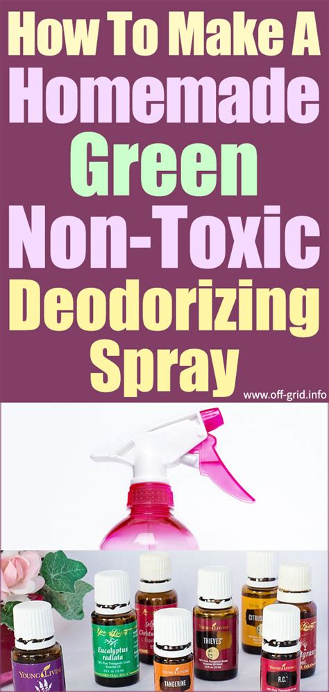 Homemade Green Non Toxic Deodorizing Spray Off Grid