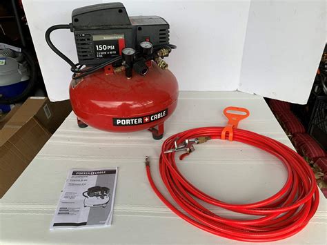 Lot 52 Porter Cable 150 Psi Air Compressor Included Hose And Manual