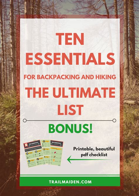 Ten Essentials Is A List Of Backpacking And Hiking Necessities That