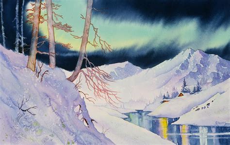 Ski Trail By Teresa Ascone Teresa Ascone Ski Trails Winter Painting
