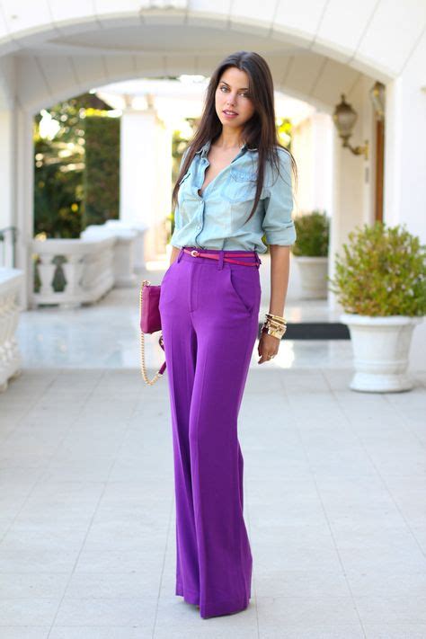 16 Looks Pants Purple Ideas Purple Pants Fashion Clothes
