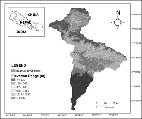 Location Map Of The Study Area Bagmati River Basin The Inset Map