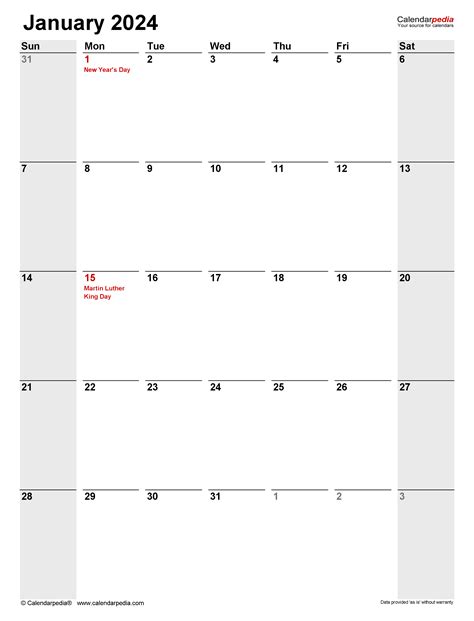 Printable January 2024 Calendar Blank Calendar 2024 Printable Blank