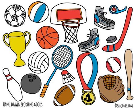 Sport clipart illustrations & vectors. Library of sports collage clip art freeuse stock png files ...