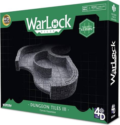 Wizkids Warlock Tiles Dungeon Tile Iii Curves • Pris