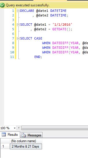 Calculating The Precise Year Difference Between Two Dates In Sql Server Sql Server