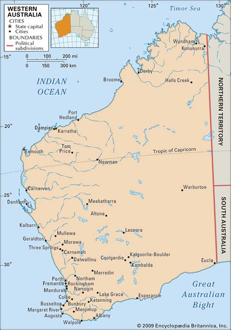 Map Of Western Australia C